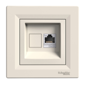 ASFORA Розетка компютърна RJ45 Cat.5e крем